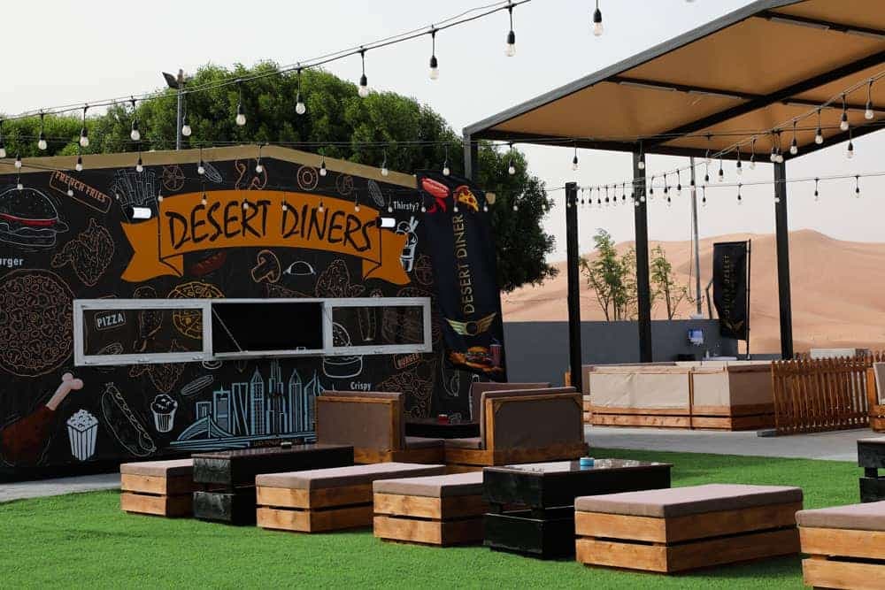 VIP desert camp evening